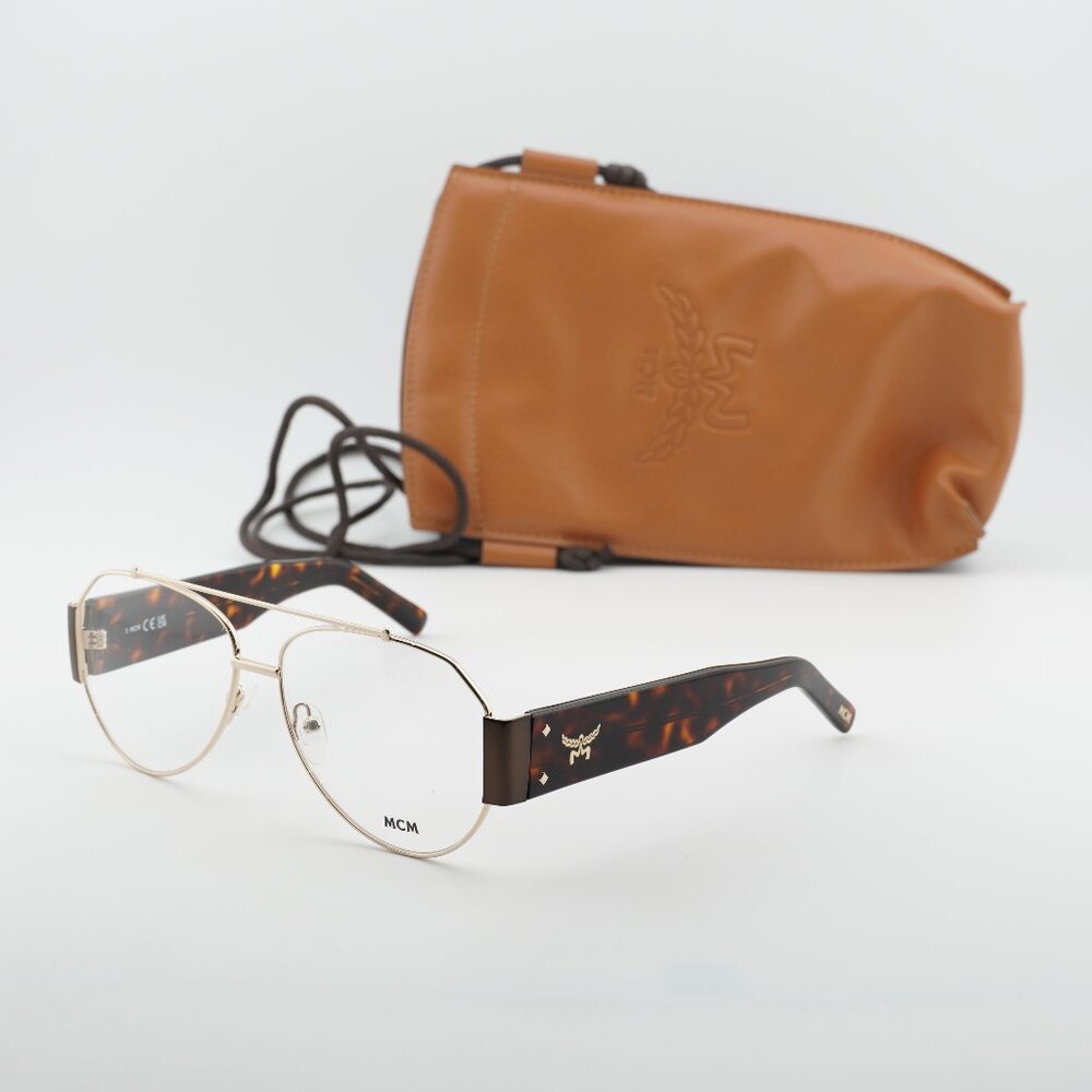 MCM MW5001 032 Aviator Eyeglasses - Pale Gold 58mm